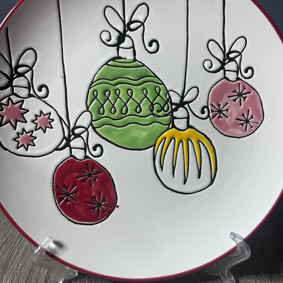 Spectrum Designz Ornament Decorative 8in Plate 2018 W/ Easel Christmas Decor - Picture 2 of 8